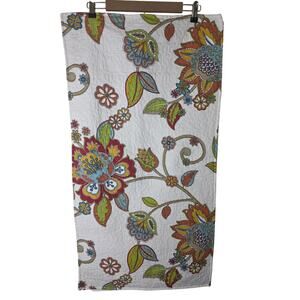 LEVTEX HOME White Colorful Floral Quilted KING Pillow Shams Set of 2
